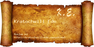 Kratochwill Ede névjegykártya